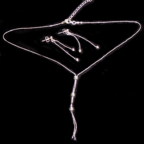 Imagen  conjunto gargantilla/pendientes presión/colgar